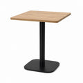 Esstisch quadratisch Eiche hell MDF Stahl 70 x 70 x 75 cm