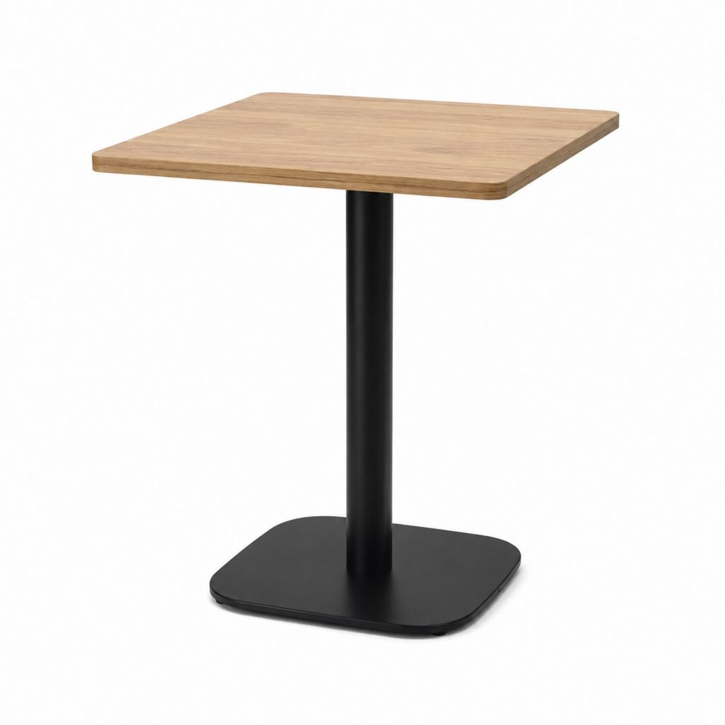 Esstisch quadratisch Eiche hell MDF Stahl 70 x 70 x 75 cm