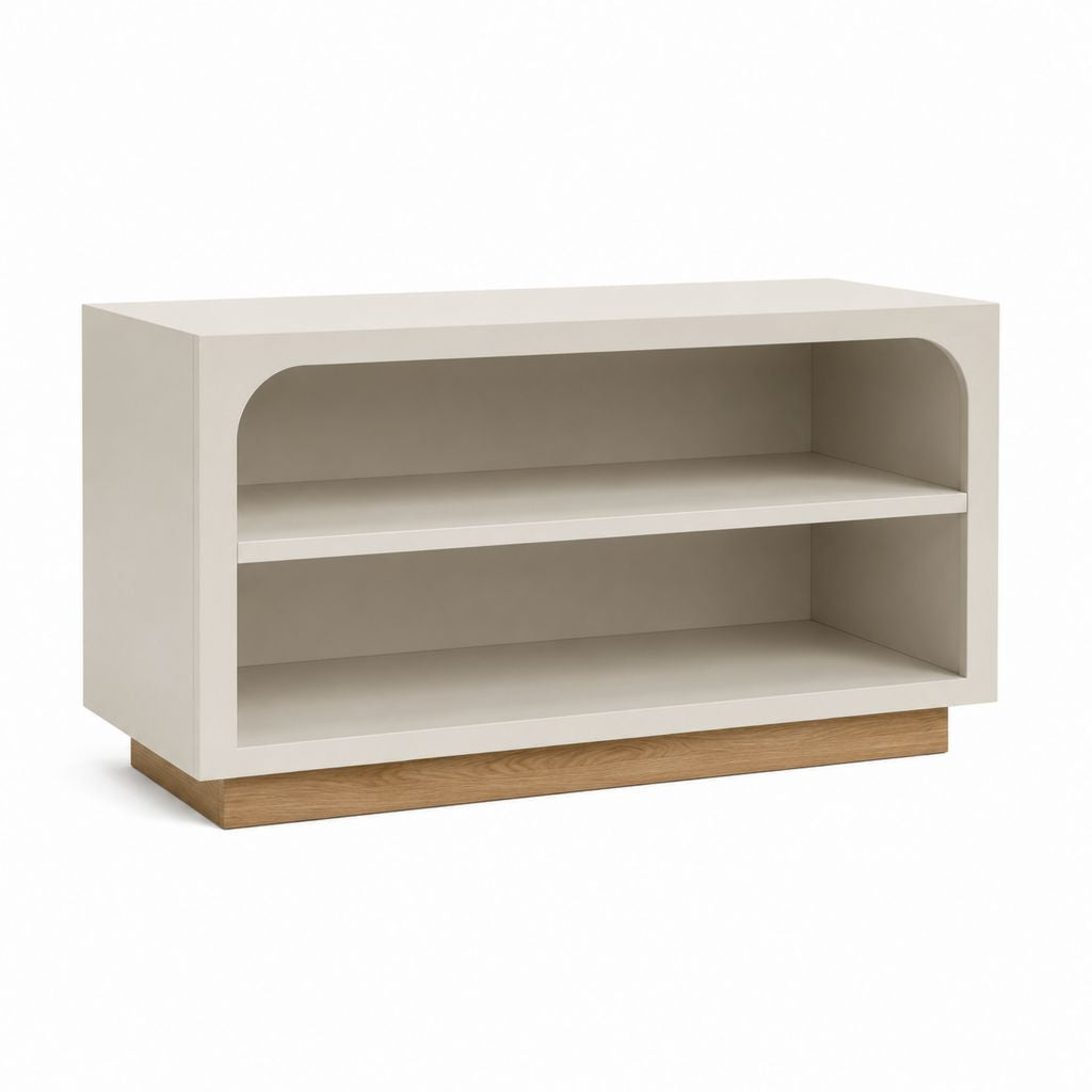 TV-Schrank mit 2 offenen Fächern Weiß MDF rechteckig 90 x 40 x 60 cm