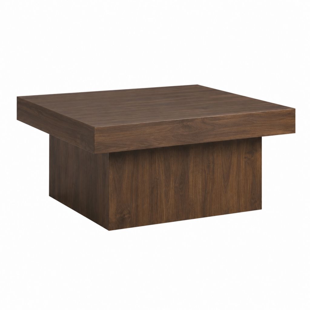 Couchtisch Braun MDF mit Walnussdekor quadratisch 100 x 100 x 40 cm