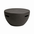 Runder Couchtisch Dunkelgrau aus Faserzement 80 x 80 x 40 cm