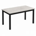 Esstisch Marmoroptik Weiß Schwarz MDF Stahl rechteckig 120 x 70 x 75 cm